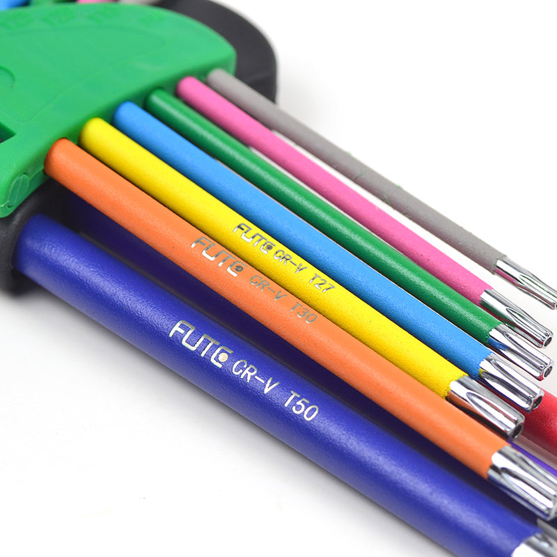 18 PCS Jeu de Clé Allen: Clés Allen 1.5-10mm et Cles Torx T10-T50 Jeu de Clés Hex et Torx Clés Hex Clef Torx en Acier au Chrome-Vanadium